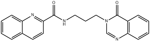 N-[3-(4-oxo-3(4H)-quinazolinyl)propyl]-2-quinolinecarboxamide Structure
