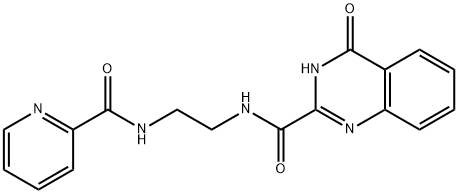 4-oxo-N-{2-[(pyridin-2-ylcarbonyl)amino]ethyl}-3,4-dihydroquinazoline-2-carboxamide Structure