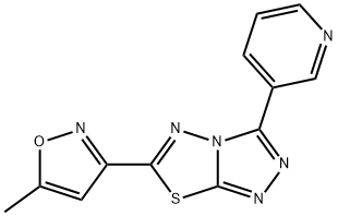 6-(5-methyl-3-isoxazolyl)-3-(3-pyridinyl)[1,2,4]triazolo[3,4-b][1,3,4]thiadiazole Structure