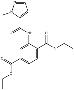 diethyl 2-(1-methyl-1H-pyrazole-5-carboxamido)terephthalate 구조식 이미지