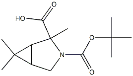 3-Azabicyclo[3.1.0]hexane-2,3-dicarboxylic acid, 6,6-dimethyl-, 3-(1,1-dimethylethyl) 2-methyl ester 구조식 이미지