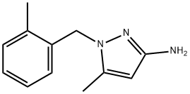 5-methyl-1-[(2-methylphenyl)methyl]-1H-Pyrazol-3-amine Structure