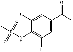 N-(4-acetyl-2,6-difluorophenyl)methanesulfonamide 구조식 이미지