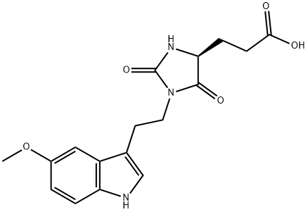 3-[(4S)-1-[2-(5-methoxy-1H-indol-3-yl)ethyl]-2,5-dioxo-imidazolidin-4-yl]propanoic acid Structure