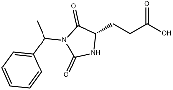 3-[(4S)-2,5-dioxo-1-(1-phenylethyl)imidazolidin-4-yl]propanoic acid Structure