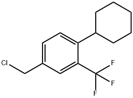 Benzene, 4-(chloromethyl)-1-cyclohexyl-2-(trifluoromethyl)- Structure