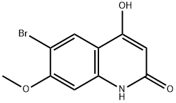 6-bromo-4-hydroxy-7-methoxyquinolin-2(1H)-one 구조식 이미지