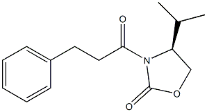 2-Oxazolidinone, 4-(1-methylethyl)-3-(1-oxo-3-phenylpropyl)-, (4S)-
 Structure
