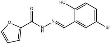 (E)-N'-(5-bromo-2-hydroxybenzylidene)furan-2-carbohydrazide 구조식 이미지