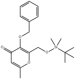 3-(benzyloxy)-2-(((tert-butyldimethylsilyl)oxy)methyl)-6-methyl-4H-pyran-4-one(WXG00734) Structure