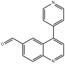 6-Quinolinecarboxaldehyde, 4-(4-pyridinyl)- 구조식 이미지