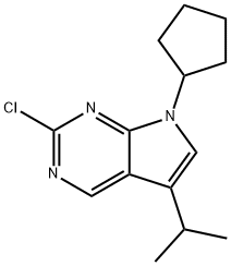2-Chloro-7-cyclopentyl-5-isopropyl-7H-pyrrolo[2,3-d]pyrimidine Structure