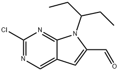 2-chloro-7-(pentan-3-yl)-7H-pyrrolo[2,3-d]pyrimidine-6-carbaldehyde Structure