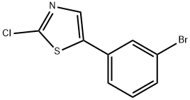 thiazole,5-(3-bromophenyl)-2-chloro- Structure