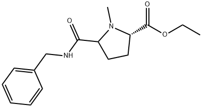 Ethyl 5-(Benzylcarbamoyl)-1-methylpyrrolidine-2-carboxylate 구조식 이미지