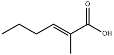 (E)-2-methylhex-2-enoic acid Structure