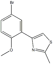 4-(5-Bromo-2-methoxyphenyl)-2-methylthiazole 구조식 이미지