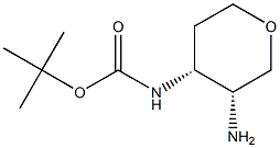 TERT-BUTYL ((3R,4R)-3-AMINOTETRAHYDRO-2H-PYRAN-4-YL)CARBAMATE 구조식 이미지