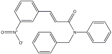 N-benzyl-3-(3-nitrophenyl)-N-phenylacrylamide Structure