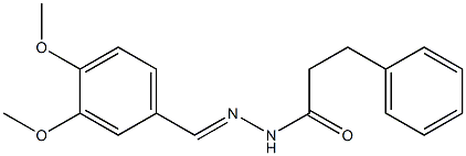 N'-(3,4-dimethoxybenzylidene)-3-phenylpropanohydrazide 구조식 이미지