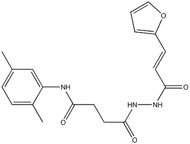 N-(2,5-dimethylphenyl)-4-{2-[3-(2-furyl)acryloyl]hydrazino}-4-oxobutanamide Structure