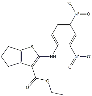 ethyl 2-[(2,4-dinitrophenyl)amino]-5,6-dihydro-4H-cyclopenta[b]thiophene-3-carboxylate Structure