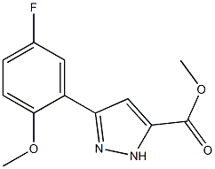 Methyl 3-(5-fluoro-2-methoxyphenyl)-1H-pyrazole-5-carboxylate 구조식 이미지