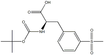 (R)-2-((tert-butoxycarbonyl)amino)-3-(3-(methylsulfonyl)phenyl)propanoic acid Structure