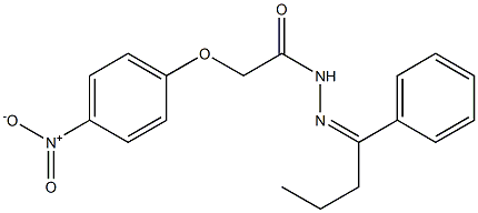 2-(4-nitrophenoxy)-N'-(1-phenylbutylidene)acetohydrazide 구조식 이미지