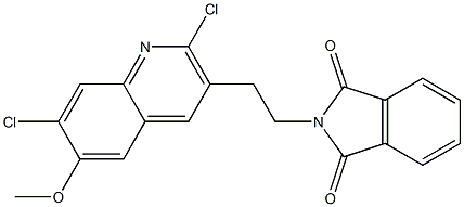 2-[2-(2,7-dichloro-6-methoxyquinolin-3-yl)ethyl]-2,3-dihydro-1H-isoindole-1,3-dione Structure