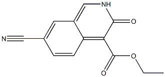 ETHYL 7-CYANO-3-OXO-2,3-DIHYDROISOQUINOLINE-4-CARBOXYLATE 구조식 이미지