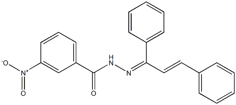 N'-(1,3-diphenyl-2-propen-1-ylidene)-3-nitrobenzohydrazide 구조식 이미지