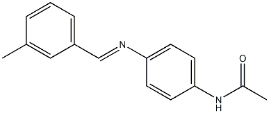 N-{4-[(3-methylbenzylidene)amino]phenyl}acetamide 구조식 이미지