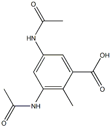 3,5-diacetamido-2-methylbenzoic acid 구조식 이미지