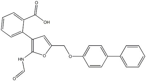 3-(5-(([1,1'-biphenyl]-4-yloxy)methyl)furan-2-carboxamido)benzoic acid 구조식 이미지