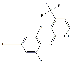 3-chloro-5-((2-oxo-4-(trifluoromethyl)-1,2-dihydropyridin-3-yl)oxy)benzonitrile 구조식 이미지