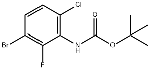 3-Bromo-6-chloro-2-fluoroaniline,N-BOCprotected,tech Structure