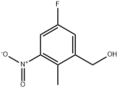(5-Fluoro-2-methyl-3-nitrophenyl)methanol 구조식 이미지