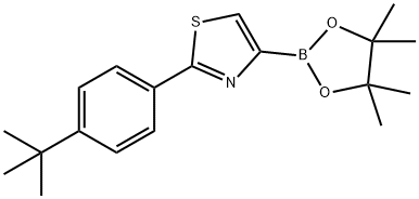 2-(4-tert-Butylphenyl)thiazole-4-boronic acid pinacol ester Structure