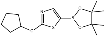 2-(Cyclopentoxy)thiazole-5-boronic acid pinacol ester Structure