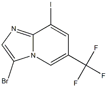 3-Bromo-8-iodo-6-trifluoromethyl-imidazo[1,2-a]pyridine 구조식 이미지