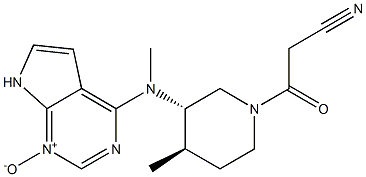 N-((3S,4R)-1-(2-cyanoacetyl)-4-methylpiperidin-3-yl)-N-methyl-7H-pyrrolo[2,3-d]pyrimidin-4-amine oxide Structure