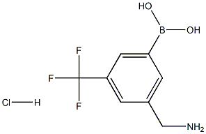 [3-(aminomethyl)-5-(trifluoromethyl)phenyl]boronic acid hydrochloride Structure