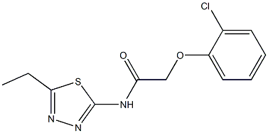 2-(2-chlorophenoxy)-N-(5-ethyl-1,3,4-thiadiazol-2-yl)acetamide Structure