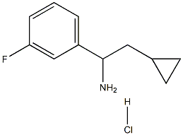 2-Cyclopropyl-1-(3-fluorophenyl)ethanamine hydrochloride 구조식 이미지