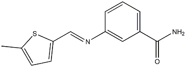 3-{[(5-methyl-2-thienyl)methylene]amino}benzamide 구조식 이미지