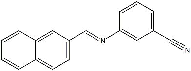 3-[(2-naphthylmethylene)amino]benzonitrile 구조식 이미지