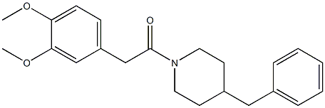 4-benzyl-1-[(3,4-dimethoxyphenyl)acetyl]piperidine 구조식 이미지