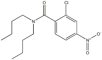 N,N-Di-n-butyl-2-chloro-4-nitrobenzamide, 97% Structure