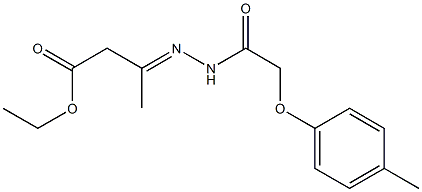 ethyl 3-{[(4-methylphenoxy)acetyl]hydrazono}butanoate Structure